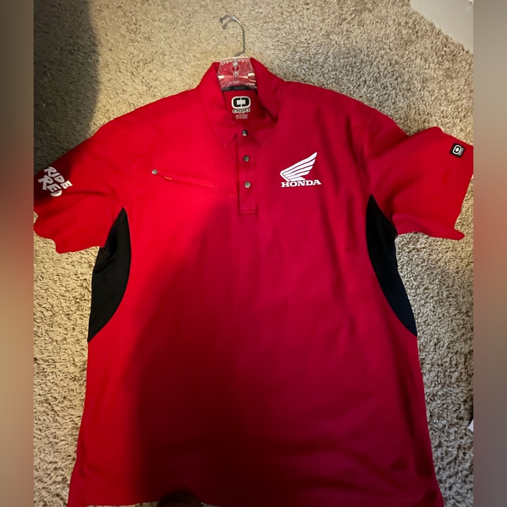 OGIO Red and Black Polo Shirt Classic Design